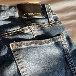 Kendall & Kylie Kontour high rise ripped jeans